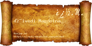 Ölvedi Magdolna névjegykártya