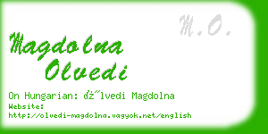 magdolna olvedi business card